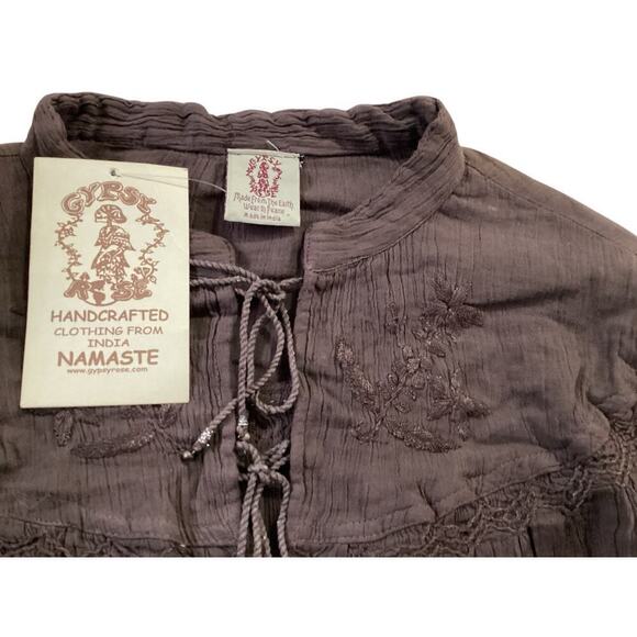 Gypsy Rose top drawstring neckline long sleeves XL - Picture 5 of 8